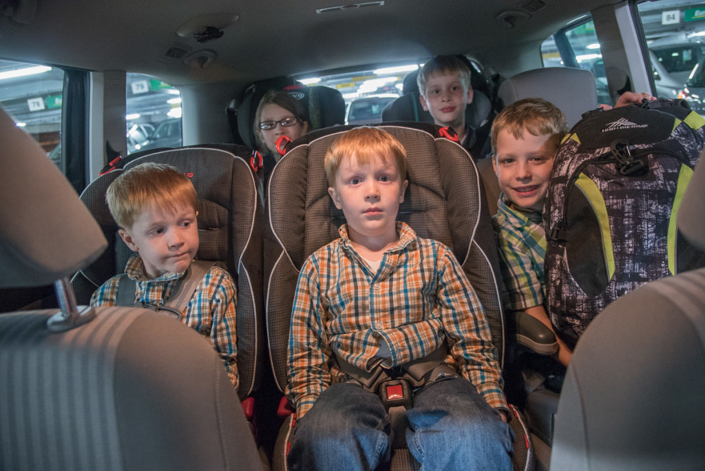 This was a Seat Alhambra, commonly referred to as a 5+2 seater--not really designed for 7 people all the time, and with limited cargo space if you use the last two seats in the back. We did. And we fit, but barely.